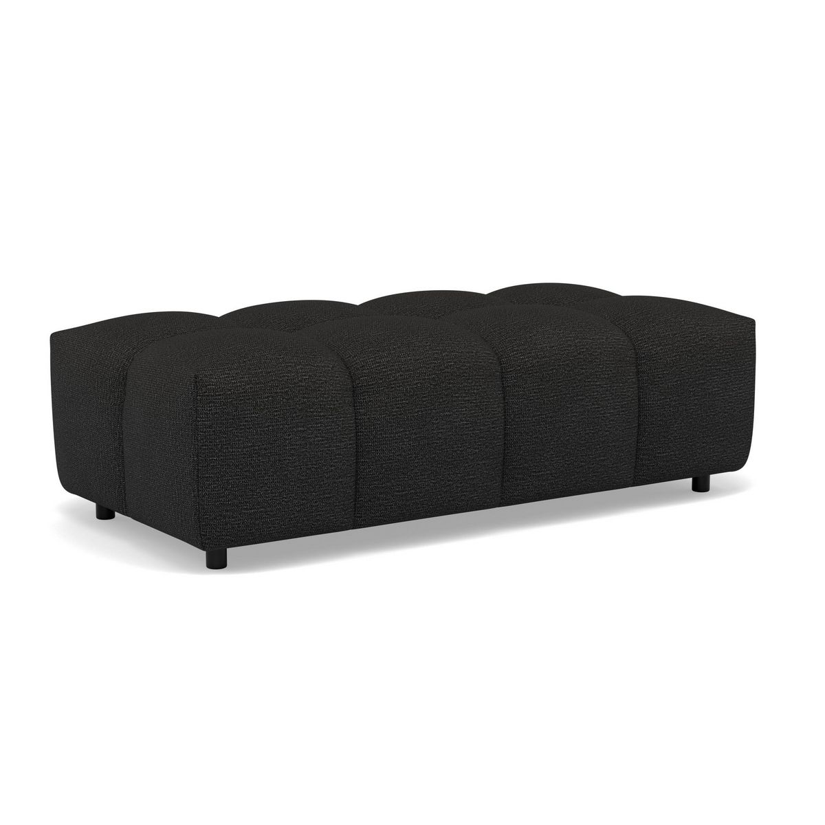 LISA DESIGN Adelaide - pouf en tissu texturé