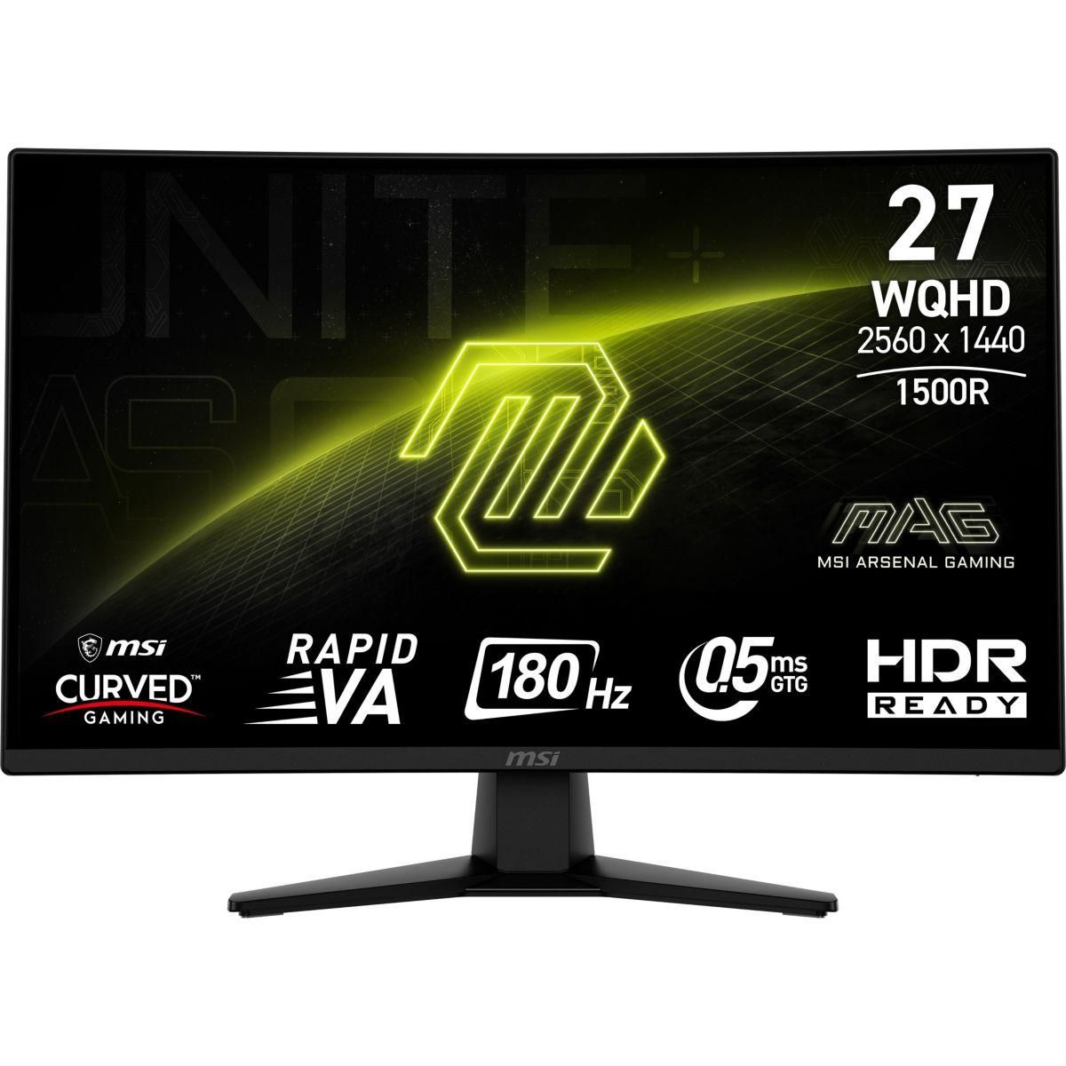 MSI Ecran PC Gamer MAG 274CQF Incurvé  27'' RAPID VA