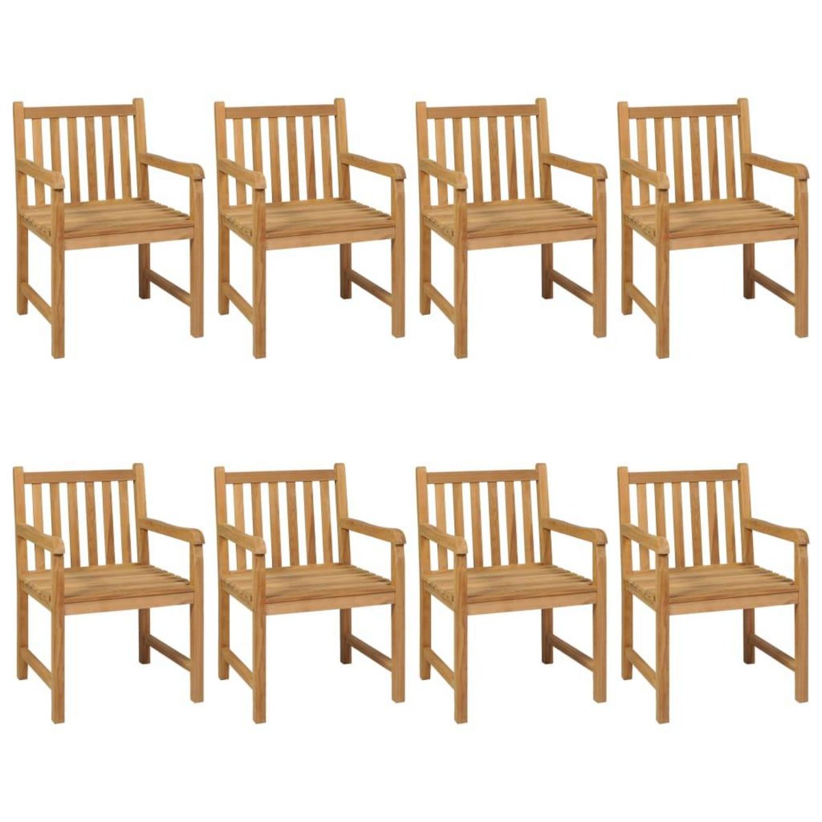 VIDAXL Ensemble a manger de jardin 9 pcs Bois de teck solide