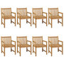 Voir la diapositive 3 : VIDAXL Ensemble a manger de jardin 9 pcs Bois de teck solide
