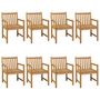 Voir la diapositive 3 : VIDAXL Ensemble a manger de jardin 9 pcs Bois de teck solide