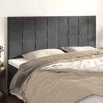 VIDAXL Tetes de lit 4 pcs Gris fonce 100x5x78/88 cm Velours