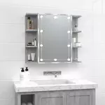 VIDAXL Armoire a miroir avec LED Sonoma gris 70x16,5x60 cm