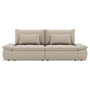 Voir la diapositive 6 : LISA DESIGN Elvona - canapé droit 3 places convertible avec coffre en tissu texturé