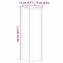 Voir la diapositive 6 : VIDAXL Supports pour plantes 2 pcs sonoma gris bois d'ingenierie