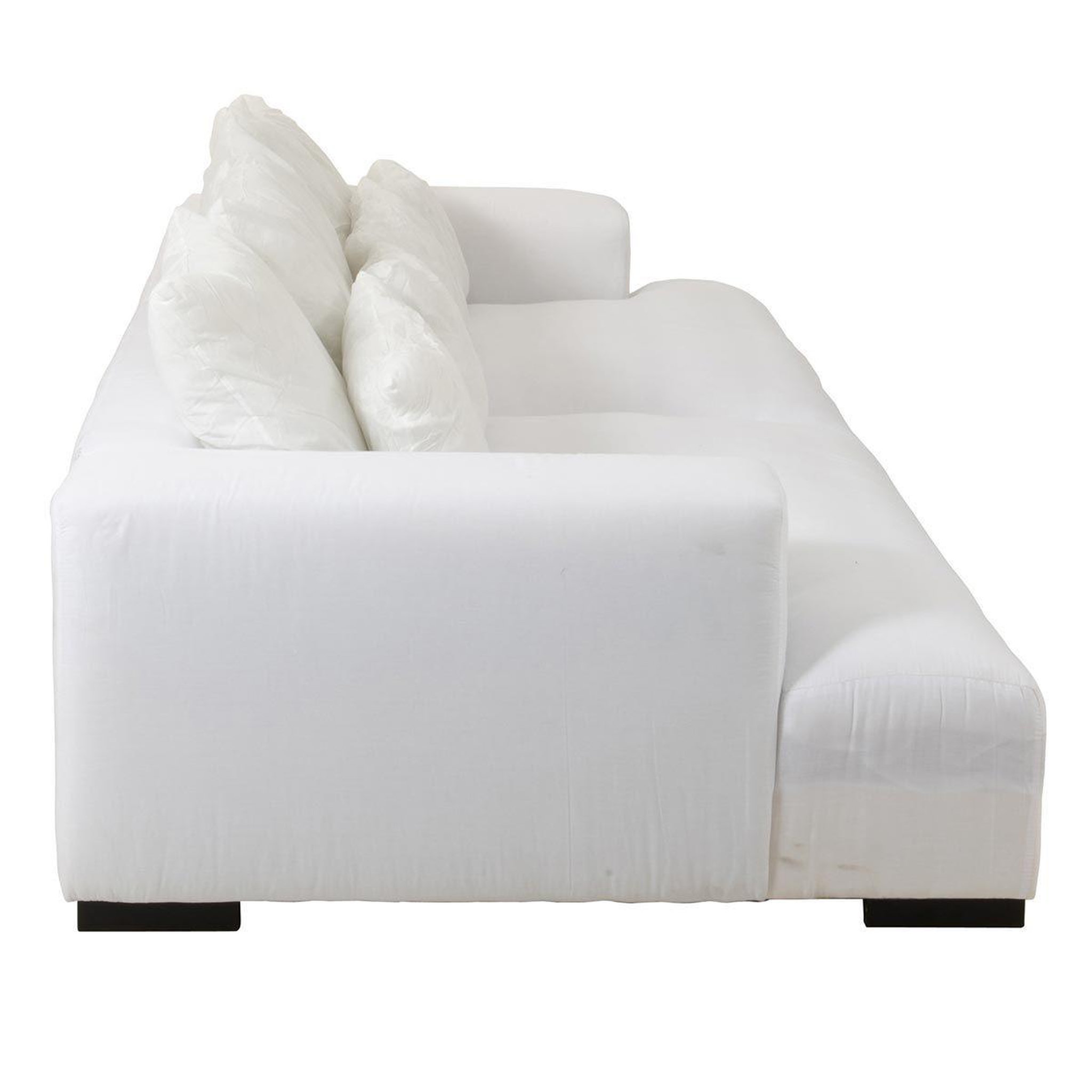 Voir la diapositive 3 : J-LINE Canapé design 9 coussins  monaco  330cm blanc