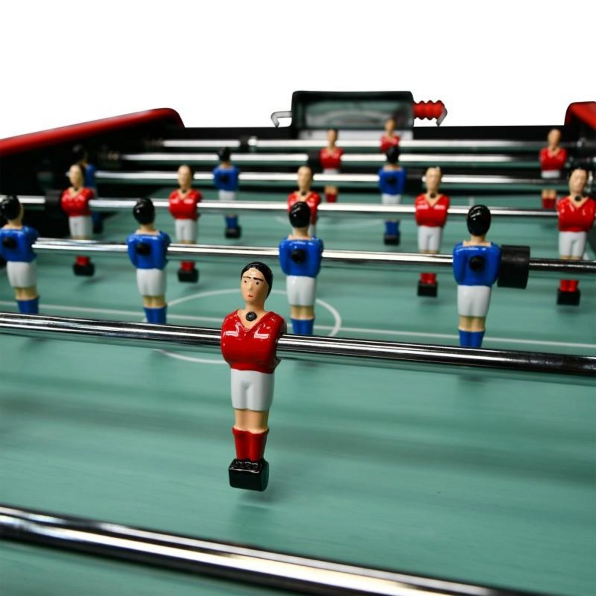 PLAY4FUN Baby-foot DELUXE type Bistrot - 151 x 77 x 91 cm - Table de Baby-foot avec barres téléscopiques et Balles Lièges Inclus