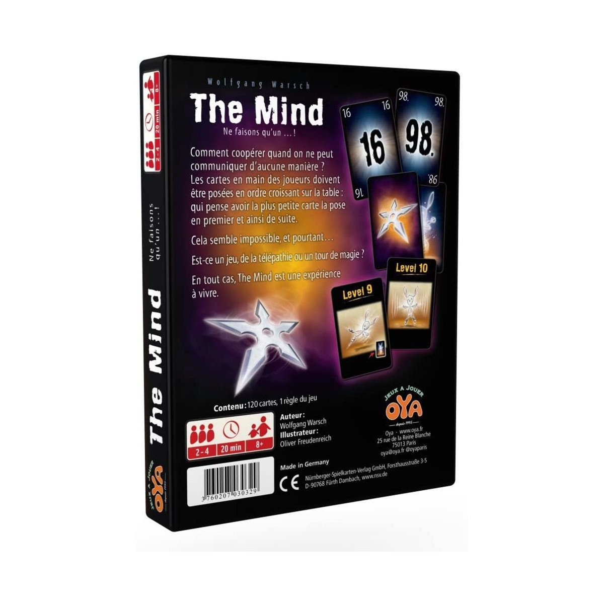 OYA The mind, jeu de cartes en collaboration
