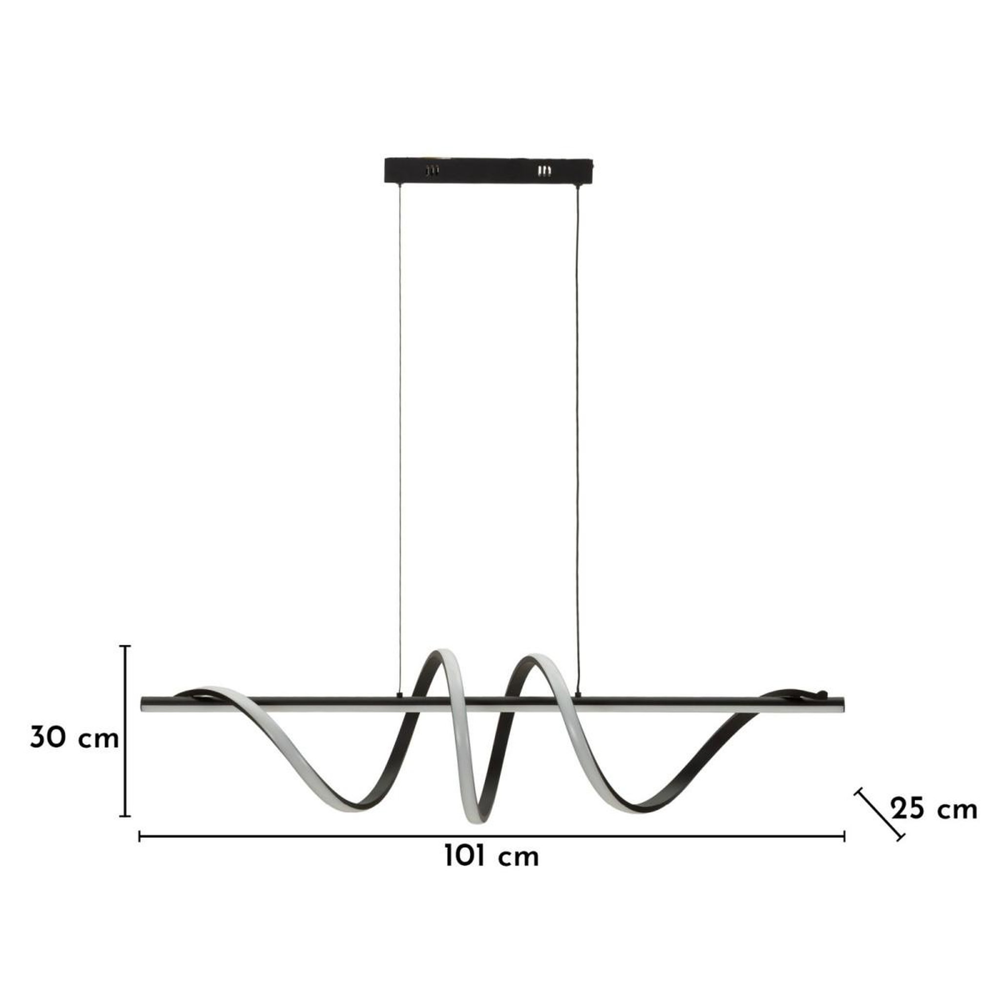 Voir la diapositive 6 : Paris Prix Suspension led  spiral  101cm noir