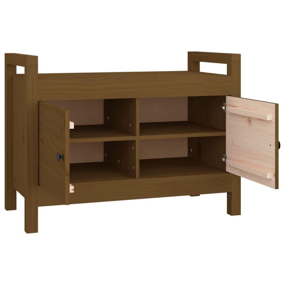 VIDAXL Banc d'entree Marron miel 80x40x60 cm Bois de pin massif