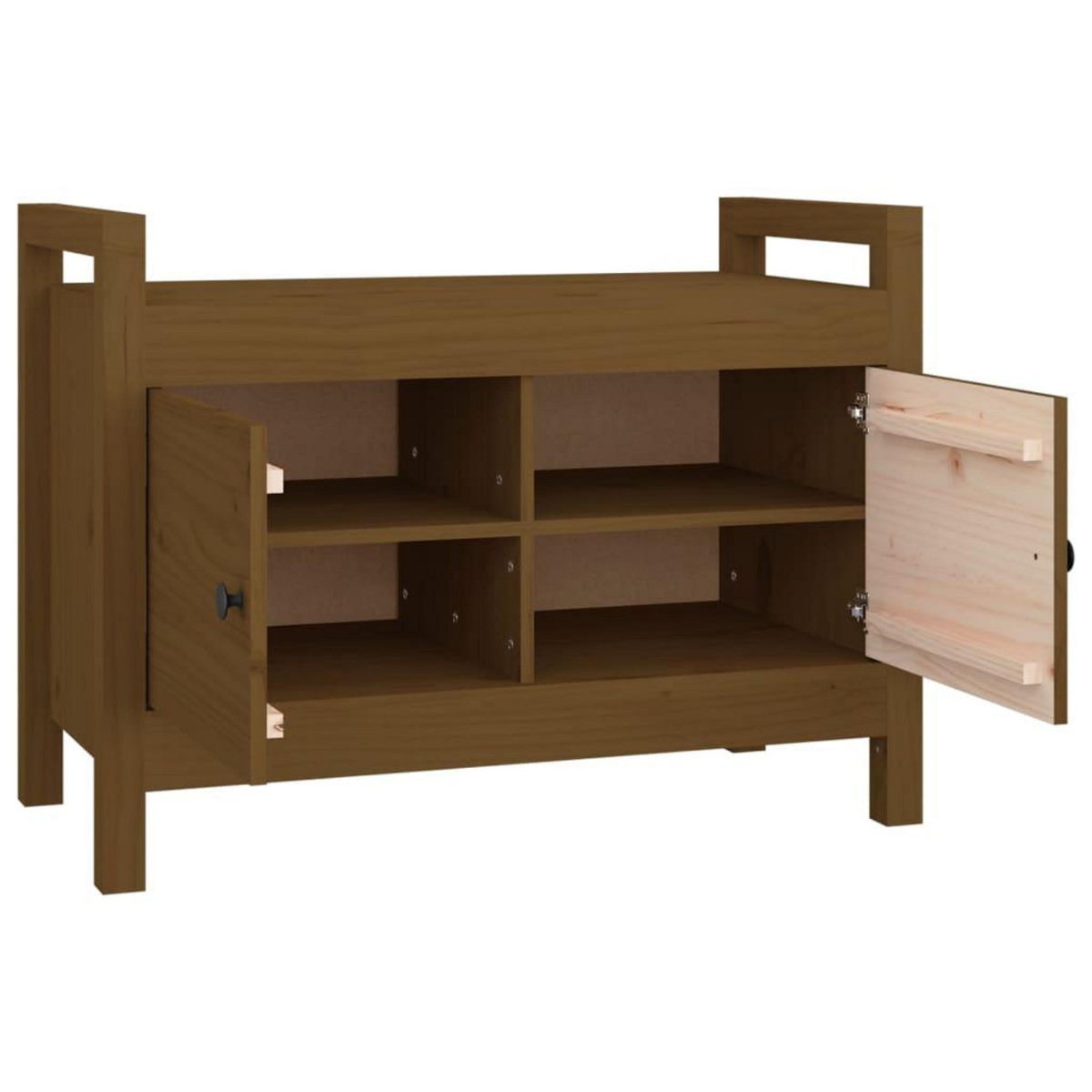 VIDAXL Banc d'entree Marron miel 80x40x60 cm Bois de pin massif