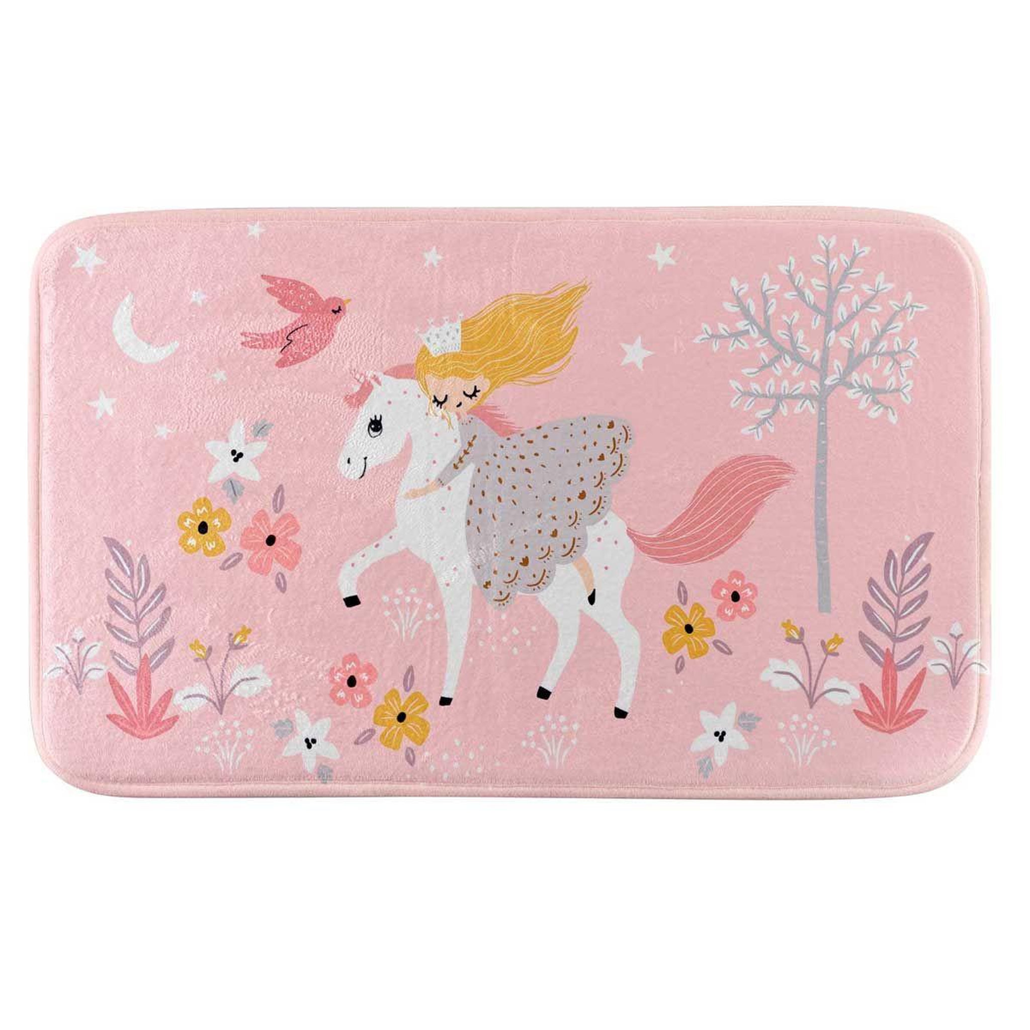 Voir la diapositive 1 : Douceur d'Intérieur Tapis Enfant Imprimé  Fée des Bois  45x75cm Rose