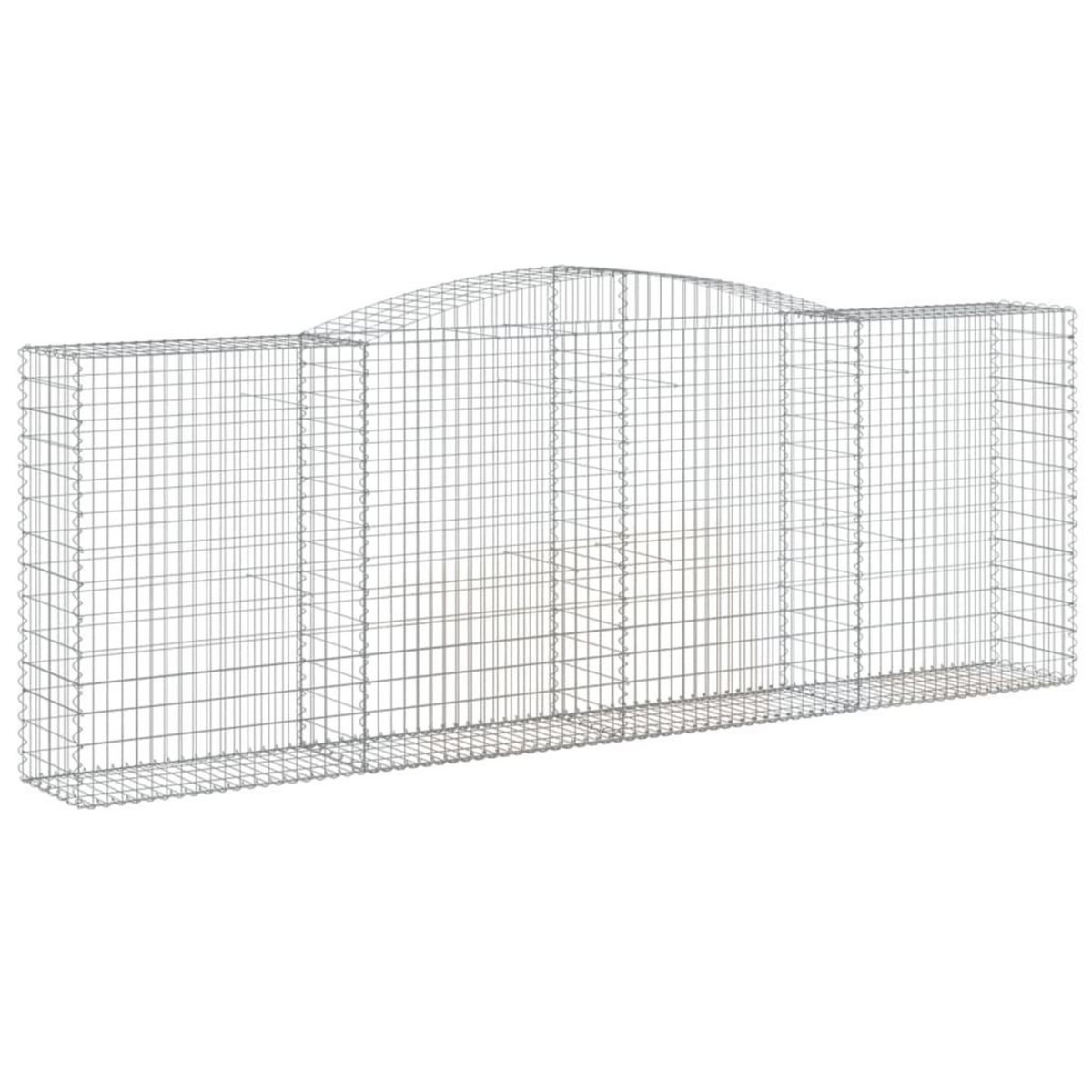 VIDAXL Paniers a gabions arques 9 pcs 400x50x140/160 cm Fer galvanise