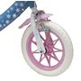 Voir la diapositive 4 : Disney La Reine des Neiges Vélo enfant 12'' - Modèle Reine des neiges + Casque - Idéal pour enfant de 85 à 100 cm - Livré avec stabilisateurs - 1 Frein - Panier avant - Porte poupée arrière et roues à bâtons