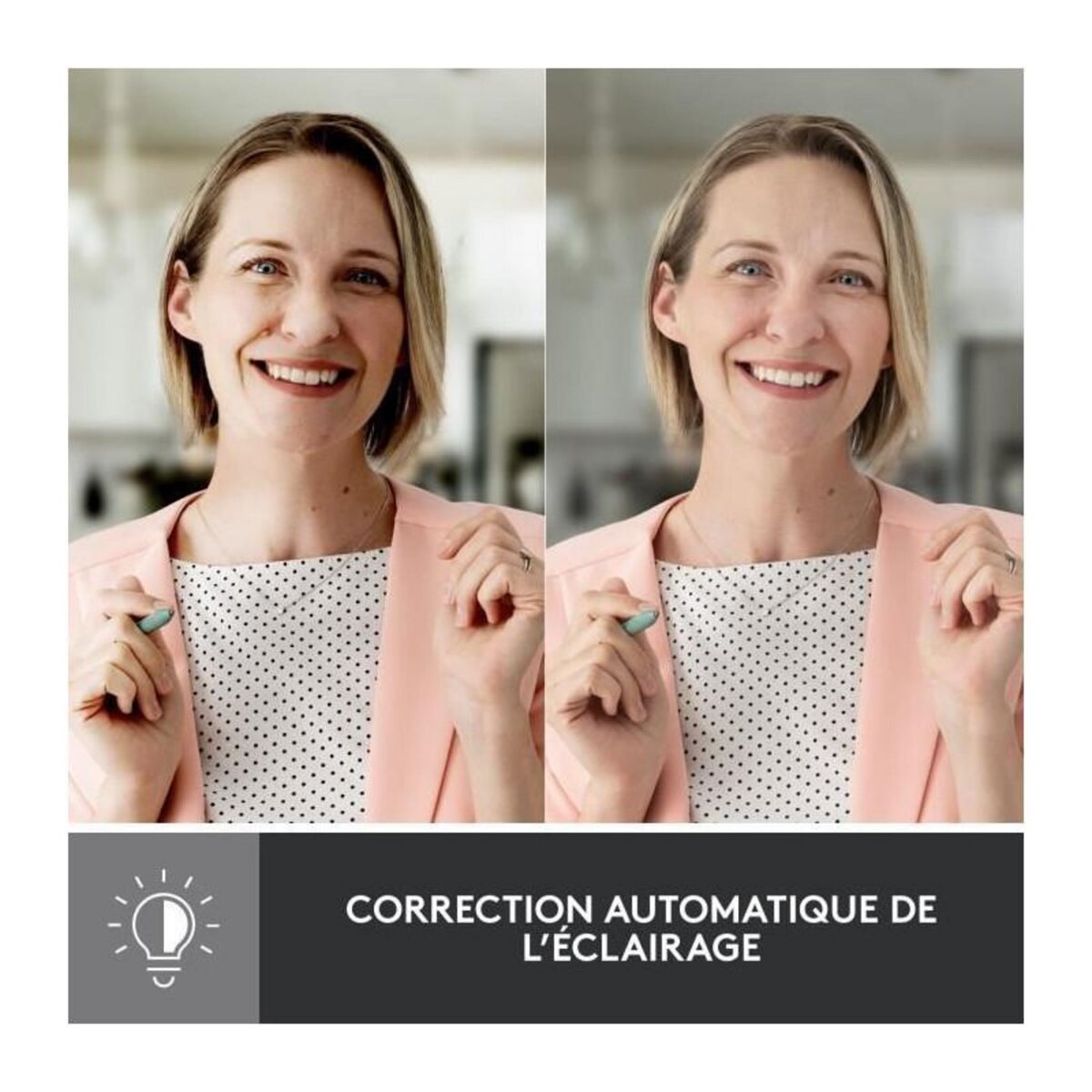 Logitech Logitech - Brio 500 Webcam HD avec Expo Auto - Blanc