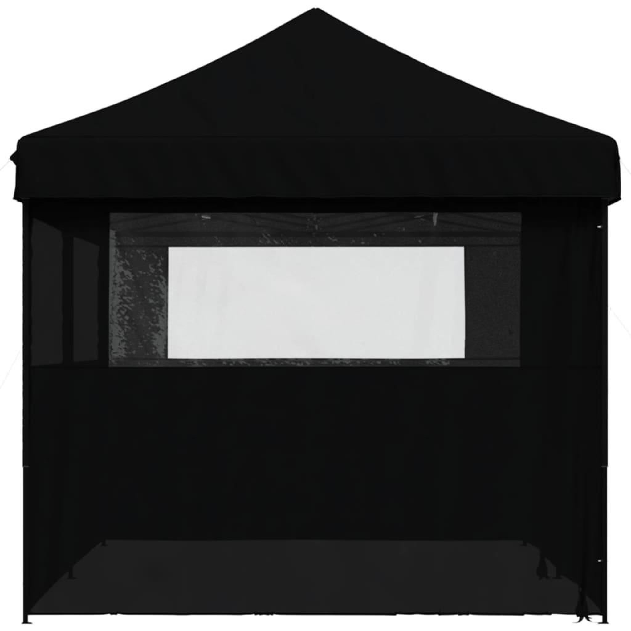 Voir la diapositive 4 : VIDAXL Tente de reception pliable escamotable 4 parois laterales noir