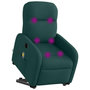 Voir la diapositive 3 : VIDAXL Fauteuil inclinable de massage electrique Vert fonce Tissu