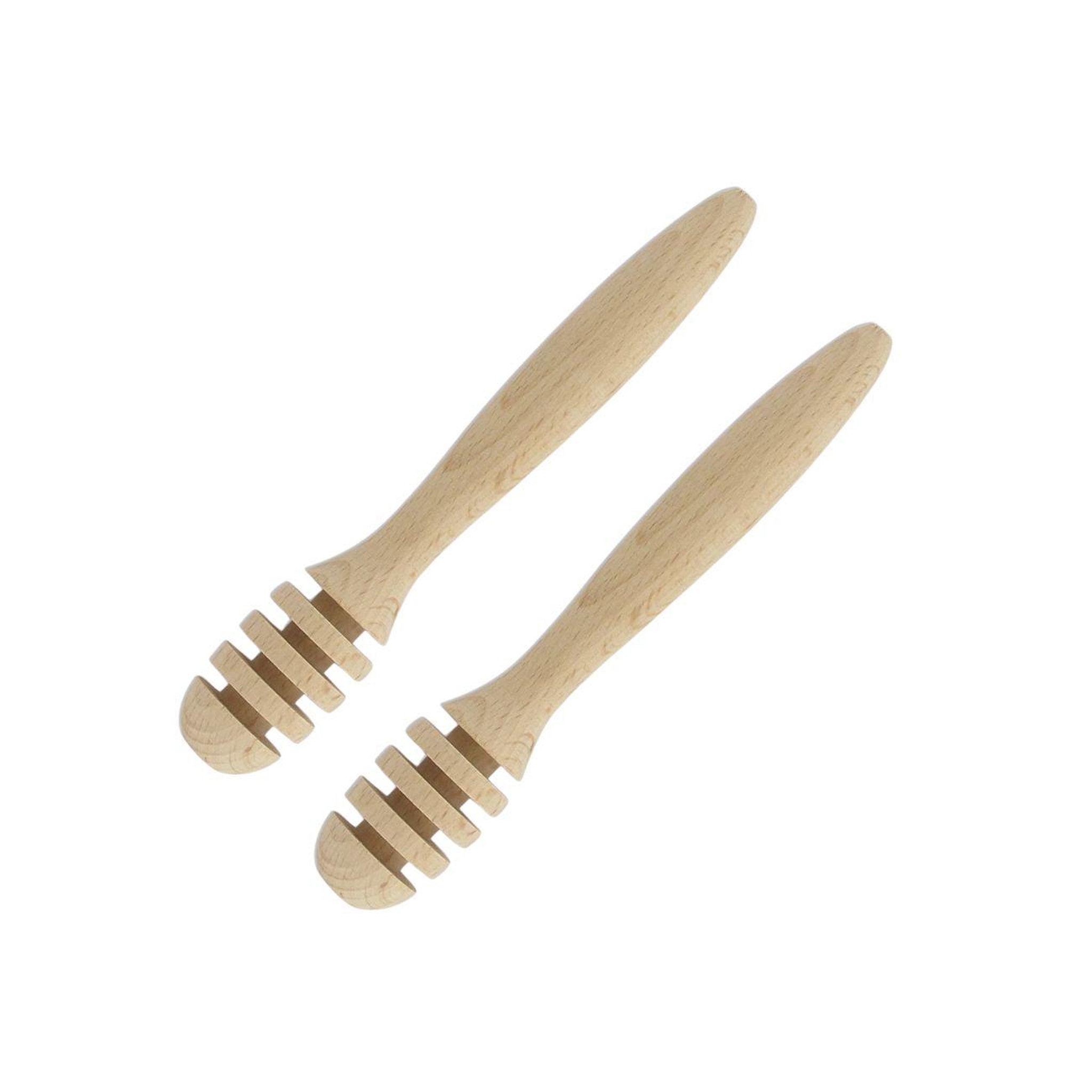Fackelmann Set de 2 ustensiles de cuisine cuillère en bois pour le miel fackelmann boisselerie