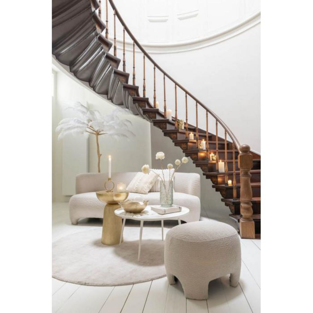 Paris Prix Table d'Appoint Design  Louane  52cm Or