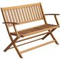 Voir la diapositive 2 : VIDAXL Banc de jardin avec coussin 120 cm Bois d'acacia massif