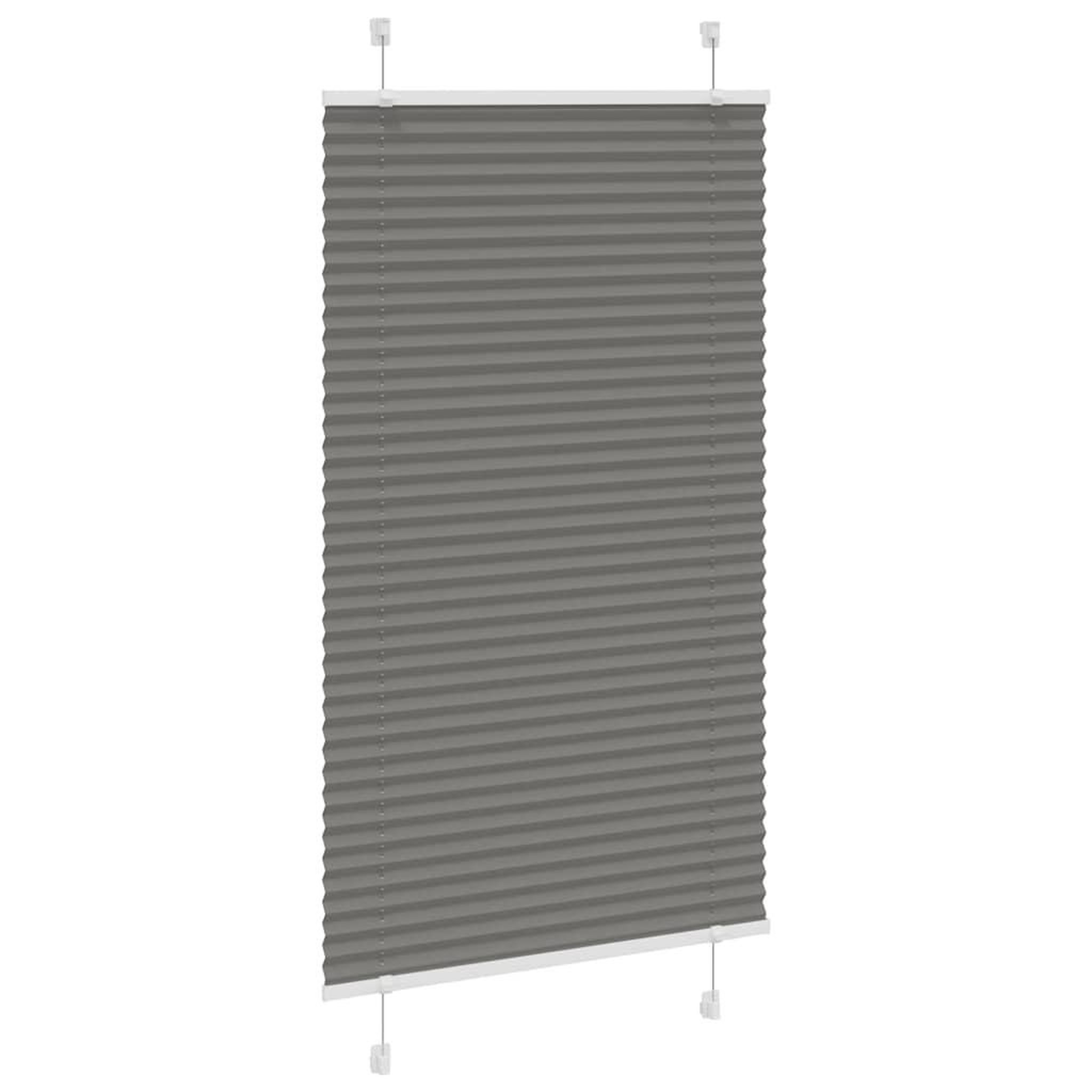 Voir la diapositive 3 : VIDAXL Store plisse anthracite 80x100 cm largeur du tissu 79,4 cm