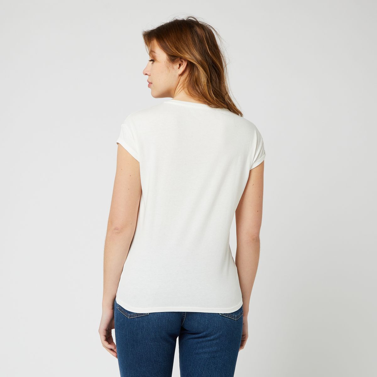 INEXTENSO T-shirt écru femme