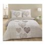 Voir la diapositive 2 : VISION Parure Housse de couette - VISION - Alice - 140 x 200 cm - 1 taie assortie 65 x 65 cm - Beige - 100% coton