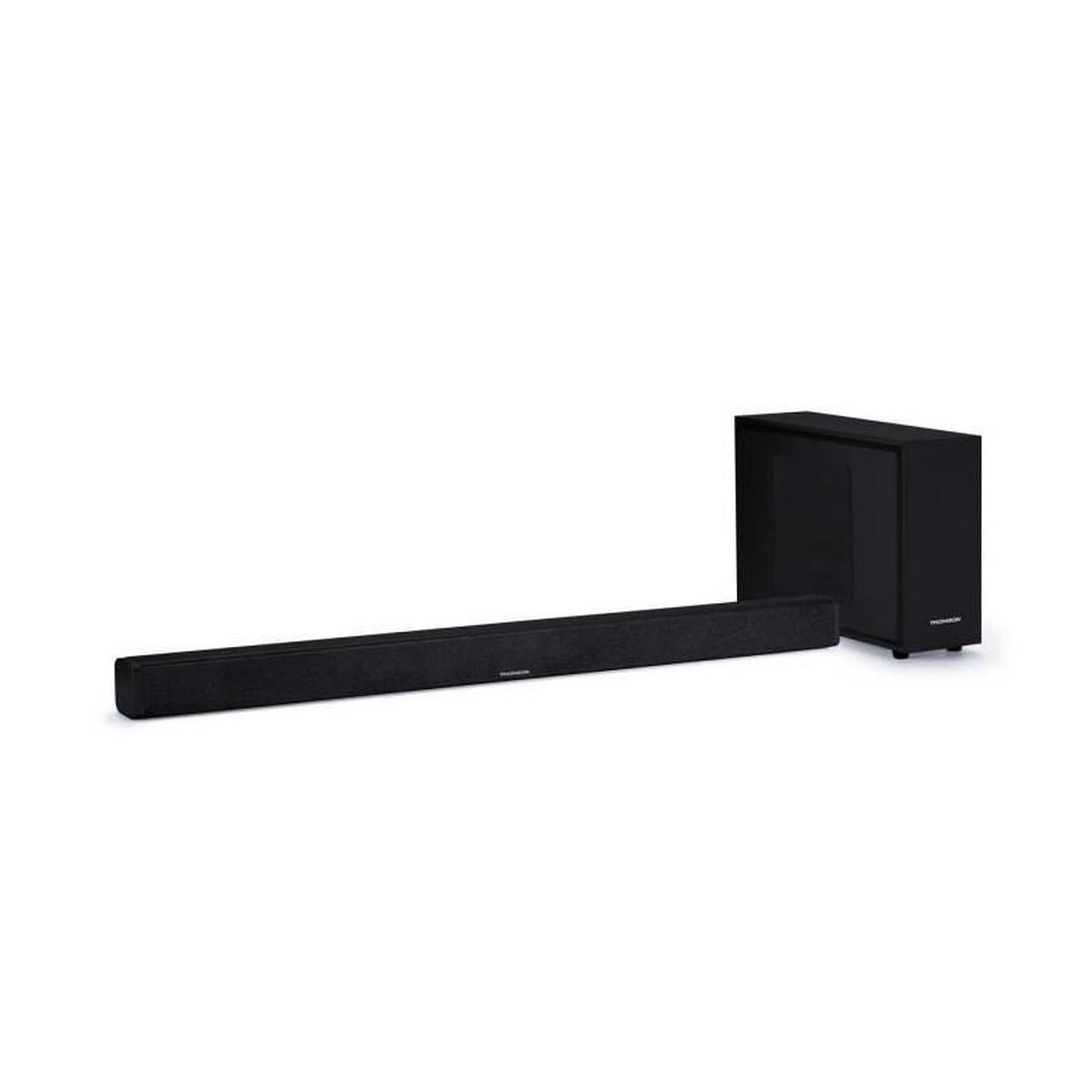 THOMSON Thomson SB250BT Barre de son 2.1 avec Caisson de Basses - Puissance 200 Watts - Bluetooth - Entree RCA - USB/SD - Telecommande