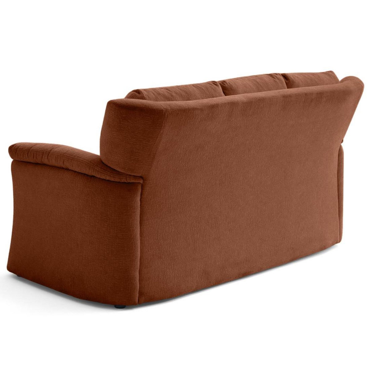 LISA DESIGN Bastille - canapé droit 3 places en tissu velours relief