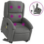 Voir la diapositive 2 : VIDAXL Fauteuil de massage inclinable Gris fonce Tissu