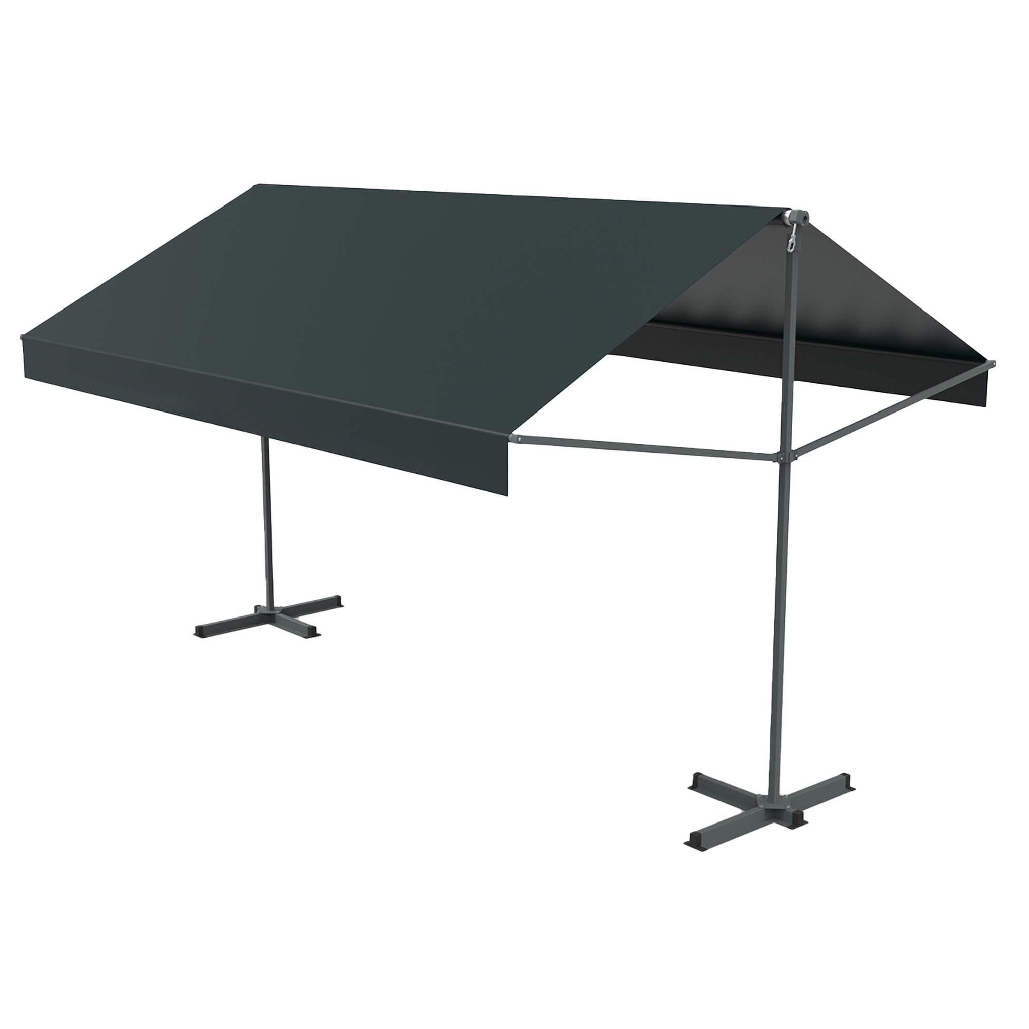 CONCEPT USINE Store banne double pente 4 x 3 m gris ISEO
