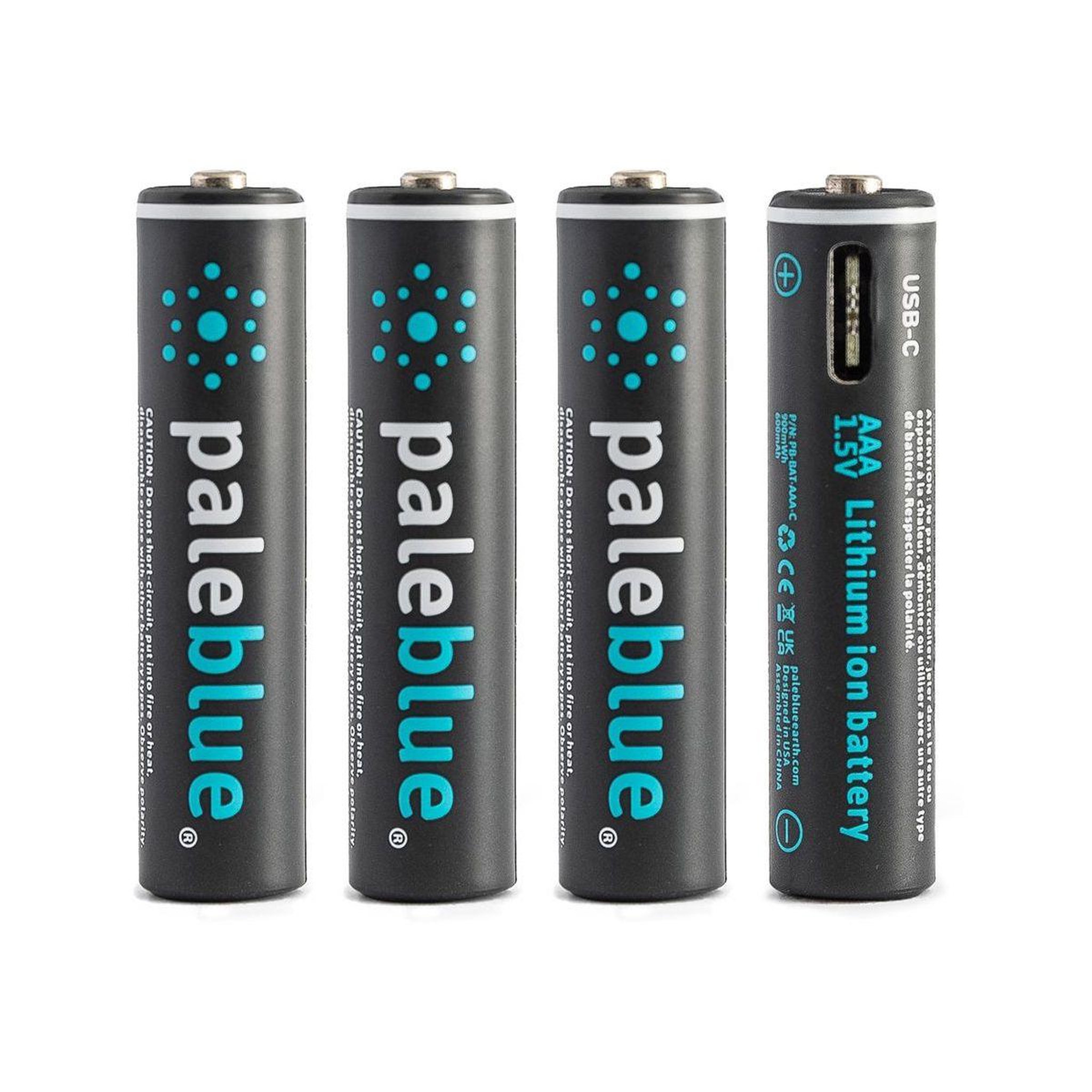 Voir la diapositive 1 : PALE BLUE Pile rechargeable USB AAA type C (LR03)
