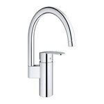 Grohe Robinet de cuisine - Chromé - Bec Haut - GROHE Wave Cosmopolitain - 32449001