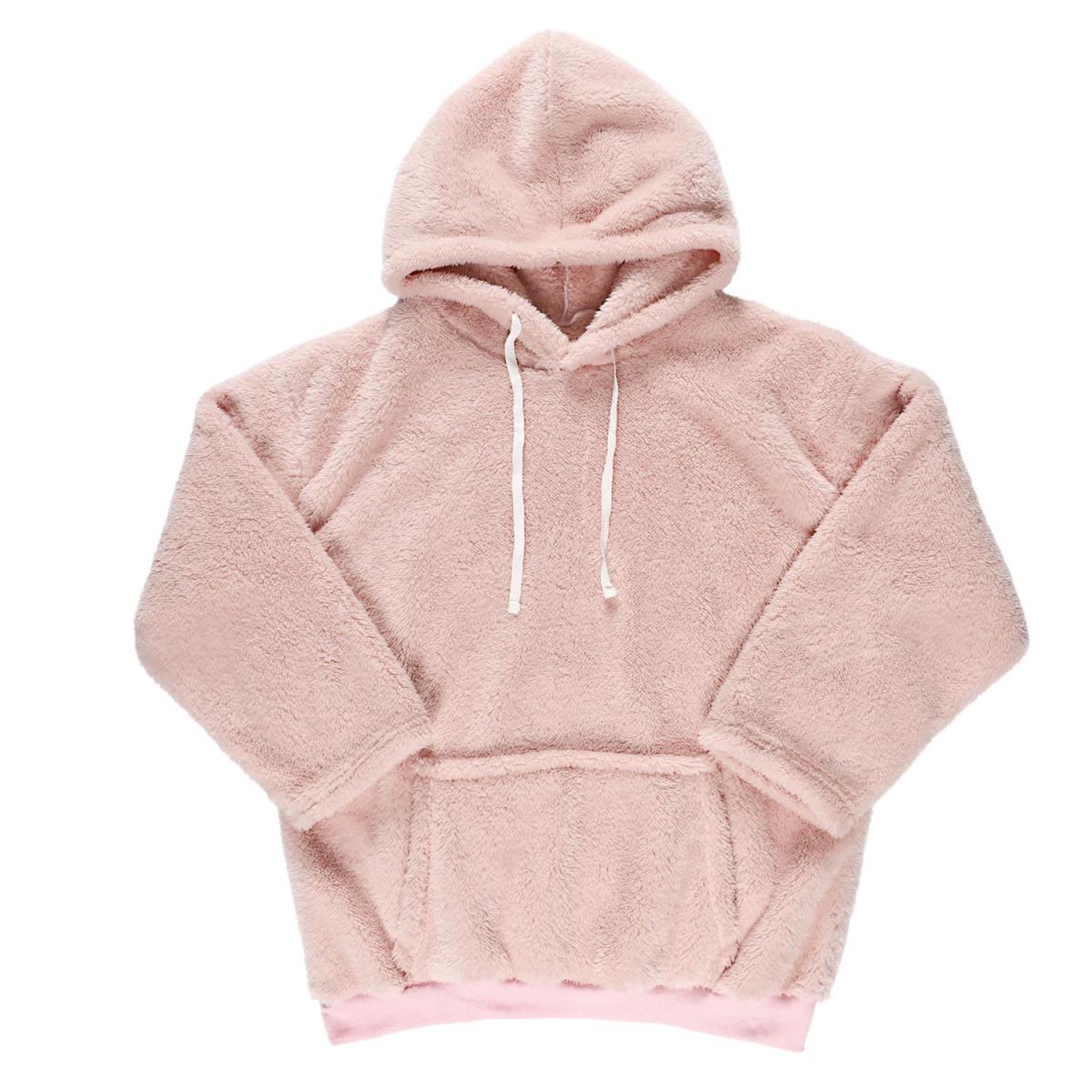 The concept Factory Sweat à capuche ultra doux  flemme de ouf  rose