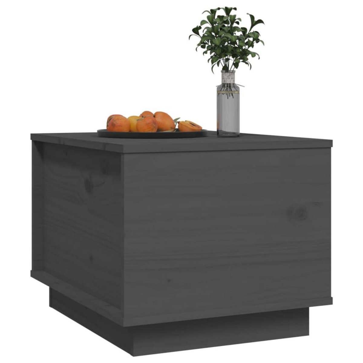 VIDAXL Table basse Gris 40x50x35 cm Bois massif de pin