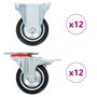 Voir la diapositive 1 : VIDAXL 24 pcs Roulettes 75 mm