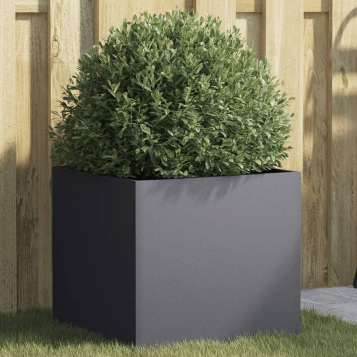 VIDAXL Jardiniere anthracite 42x40x39 cm acier