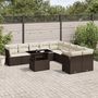 Voir la diapositive 1 : VIDAXL Salon de jardin et coussins 11 pcs marron resine tressee