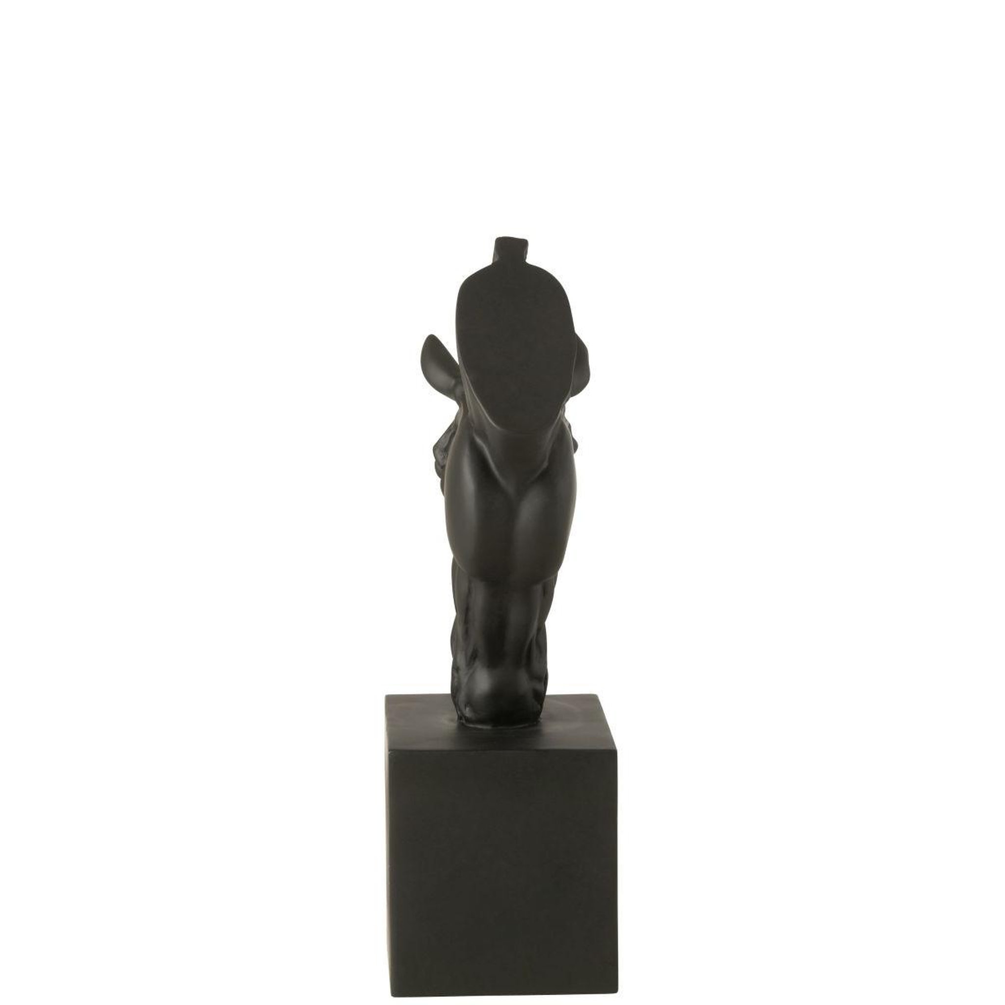 Voir la diapositive 4 : J-LINE Tête de cheval sur socle  hollywood  44cm noir