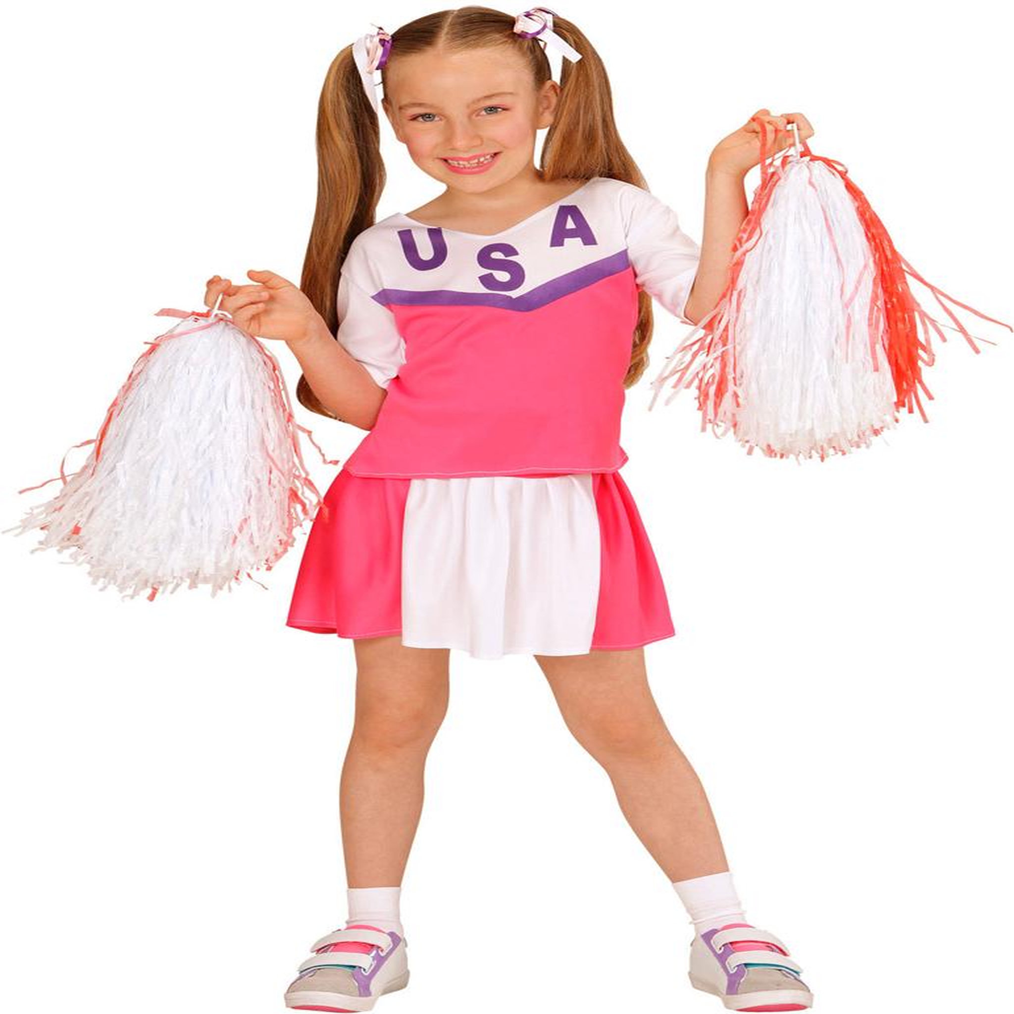 WIDMANN Déguisement Cheerleader - Fille - 8/10 ans (128 à 140 cm)