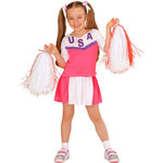 WIDMANN Déguisement Cheerleader - Fille - 8/10 ans (128 à 140 cm)