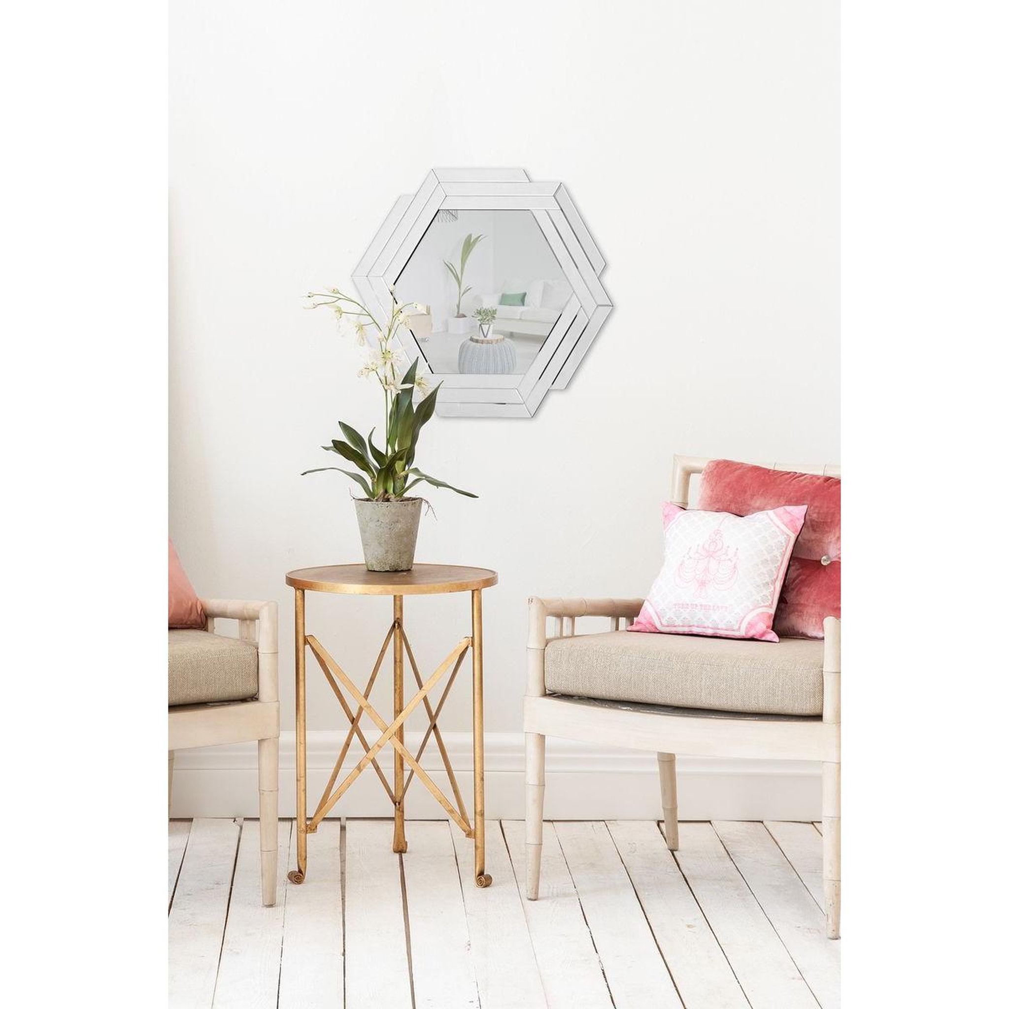 Voir la diapositive 4 : Paris Prix Miroir Mural Design  Artemis  85cm Argent