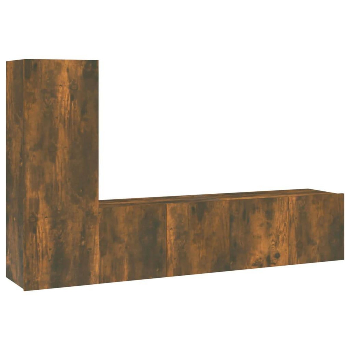 VIDAXL Ensemble de meubles TV 3 pcs Chene fume Bois d'ingenierie