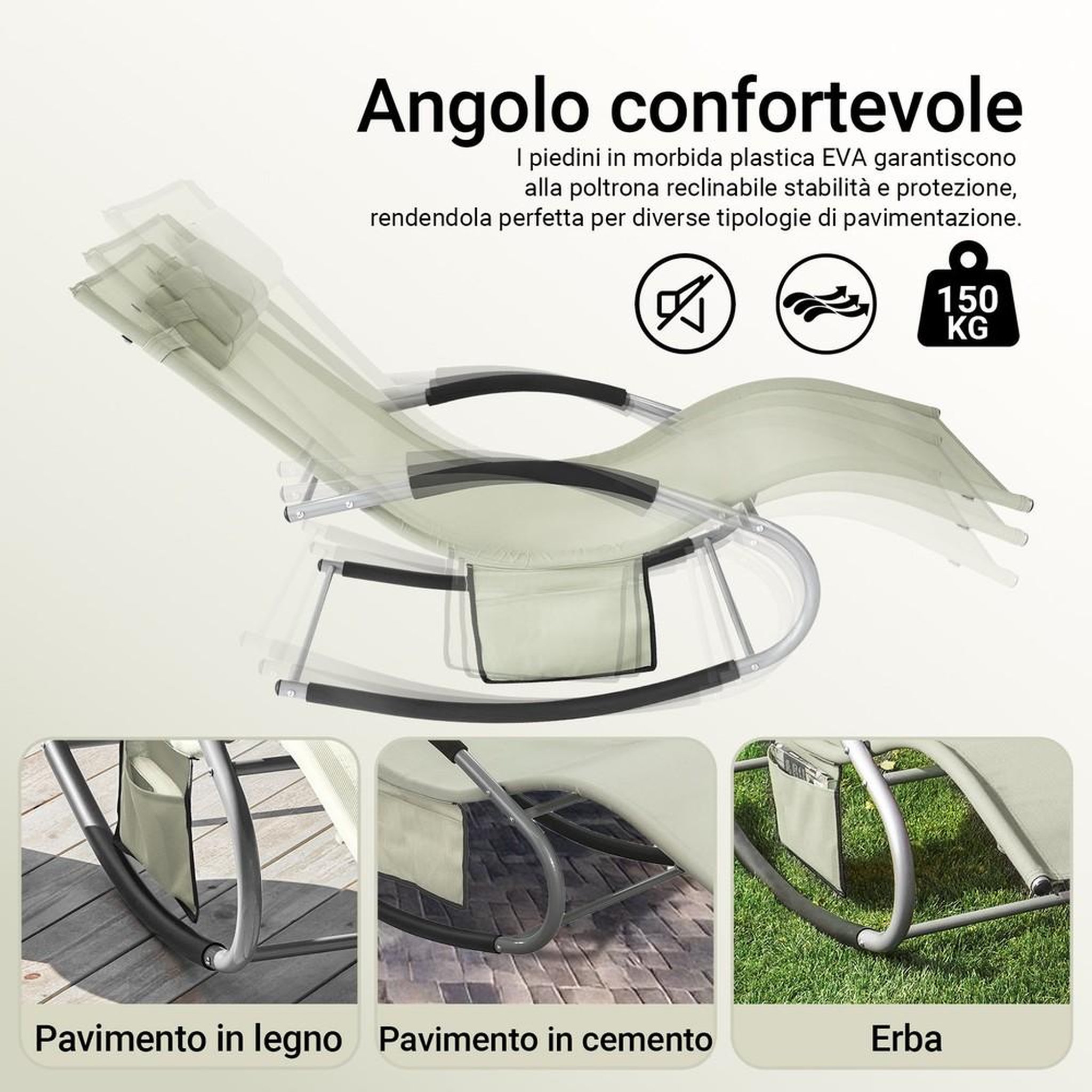 Voir la diapositive 6 : SOBUY SoBuy - Lot de 2 chaises à bascule pour jardin - Moderne - OGS28X2