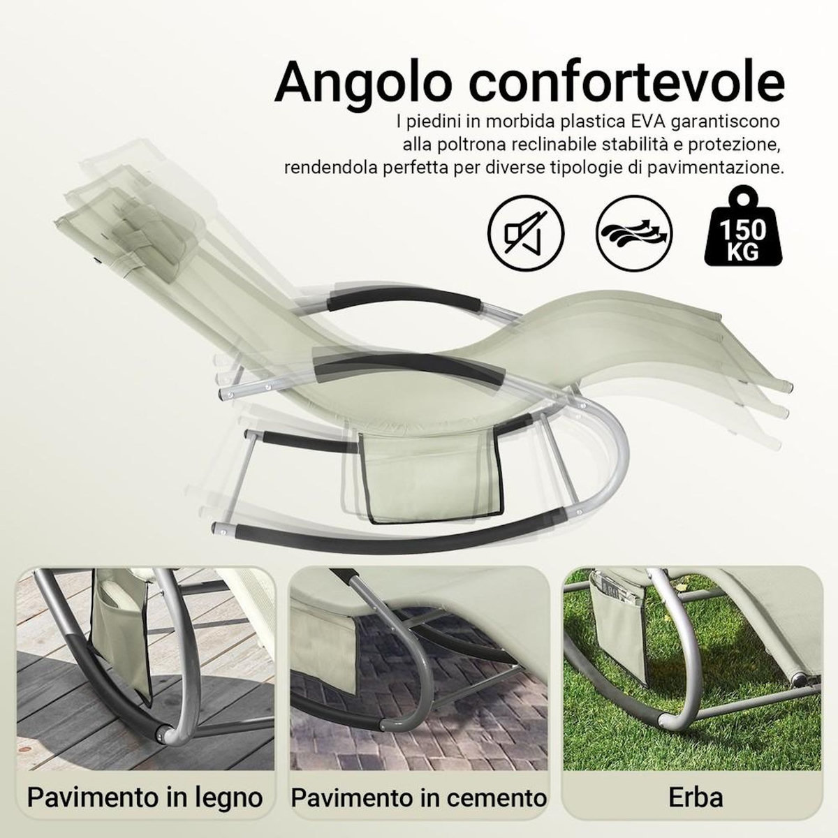 SOBUY SoBuy - Lot de 2 chaises à bascule pour jardin - Moderne - OGS28X2