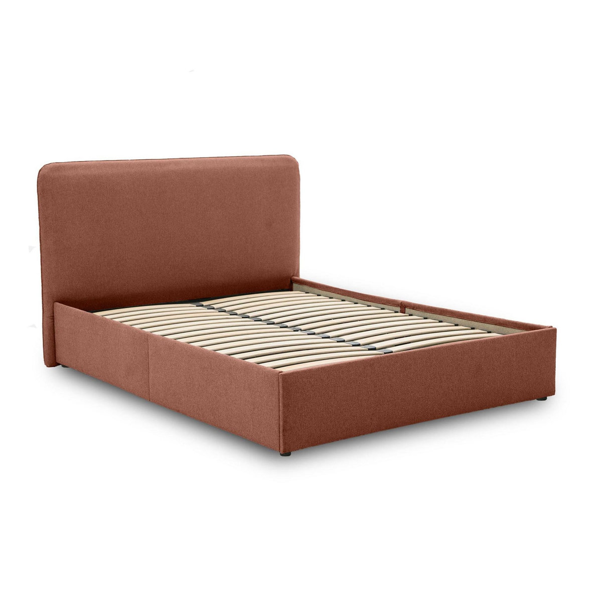 BEST MOBILIER Goyave - lit coffre - 140x190 - en tissu - sommier inclus