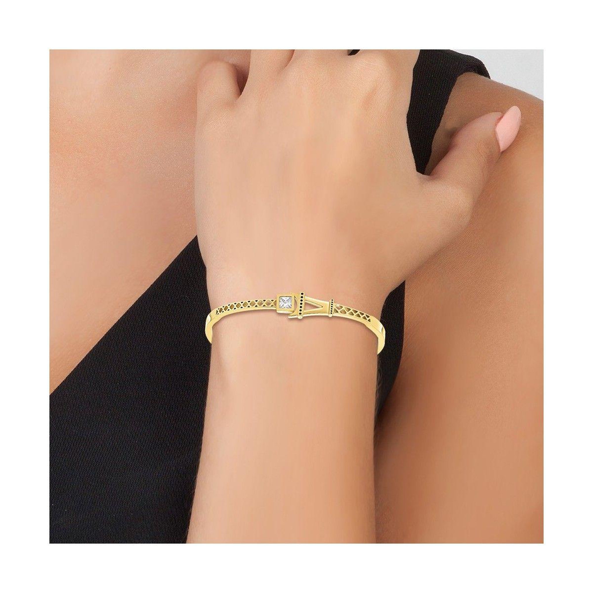 Voir la diapositive 2 : SC CRYSTAL Bracelet Tour Eiffel en acier inoxydable par SC Crystal