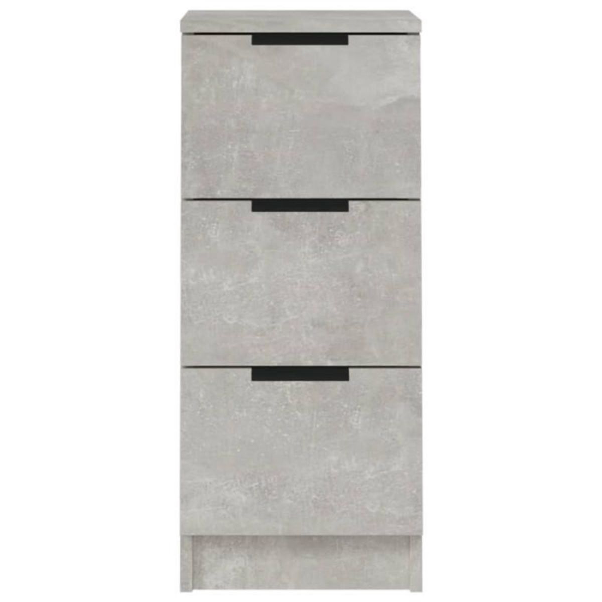 VIDAXL Buffets 2 pcs Gris béton 30x30x70 cm Bois d ingénierie