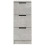 Voir la diapositive 6 : VIDAXL Buffets 2 pcs Gris béton 30x30x70 cm Bois d ingénierie