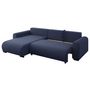 Voir la diapositive 3 : BEST MOBILIER Rosalie - canapé d'angle réversible 4 places convertible avec coffre en velours texturé